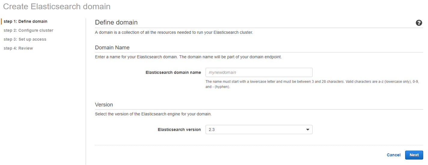 step 1: Define domain